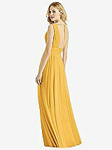 Rear View Thumbnail - NYC Yellow & Light Nude Bella Bridesmaids Dress BB109