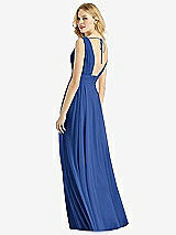 Rear View Thumbnail - Classic Blue & Light Nude Bella Bridesmaids Dress BB109