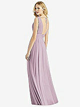 Rear View Thumbnail - Suede Rose & Light Nude Bella Bridesmaids Dress BB109