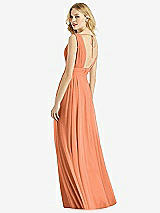 Rear View Thumbnail - Sweet Melon & Light Nude Bella Bridesmaids Dress BB109