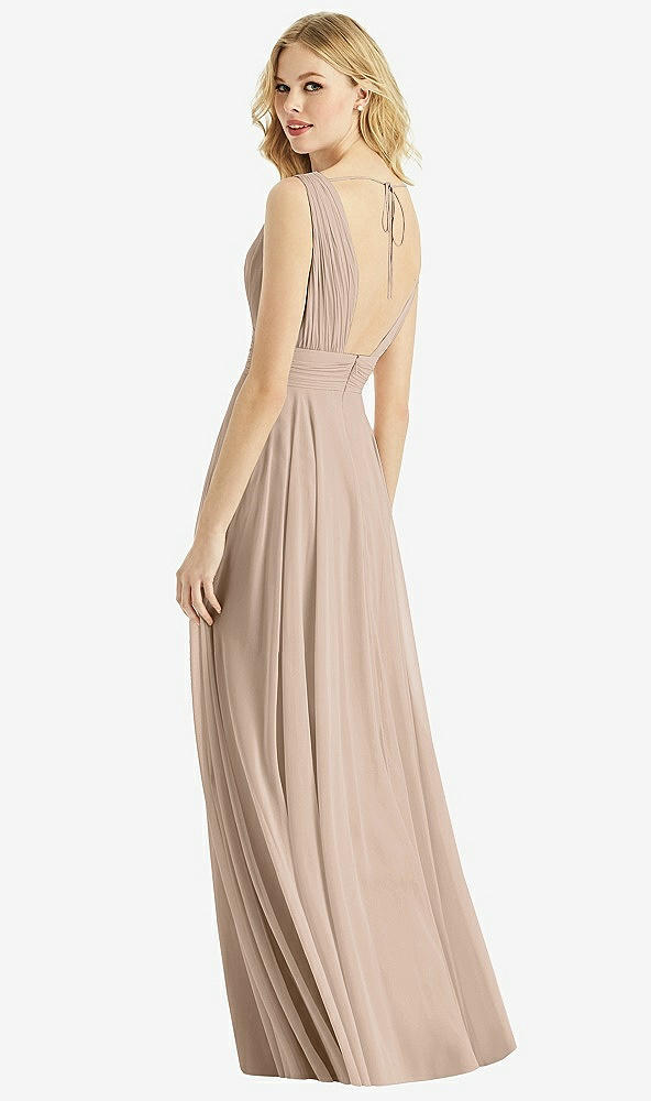 Back View - Topaz & Light Nude Bella Bridesmaids Dress BB109