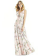 Front View Thumbnail - Blush Garden & Light Nude Bella Bridesmaids Dress BB109