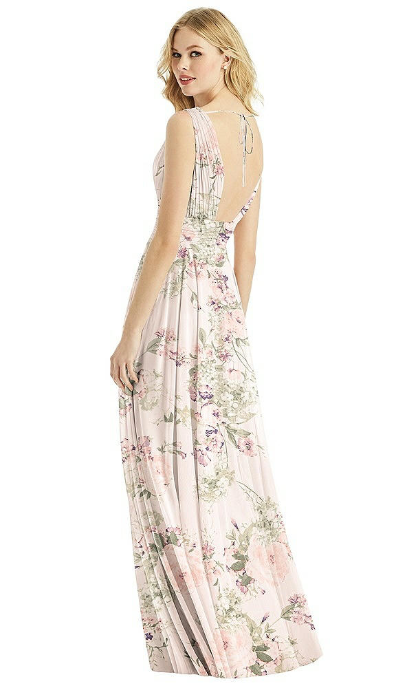 Back View - Blush Garden & Light Nude Bella Bridesmaids Dress BB109