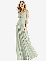 Front View Thumbnail - Celadon & Light Nude Bella Bridesmaids Dress BB109