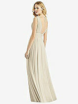 Rear View Thumbnail - Champagne & Light Nude Bella Bridesmaids Dress BB109