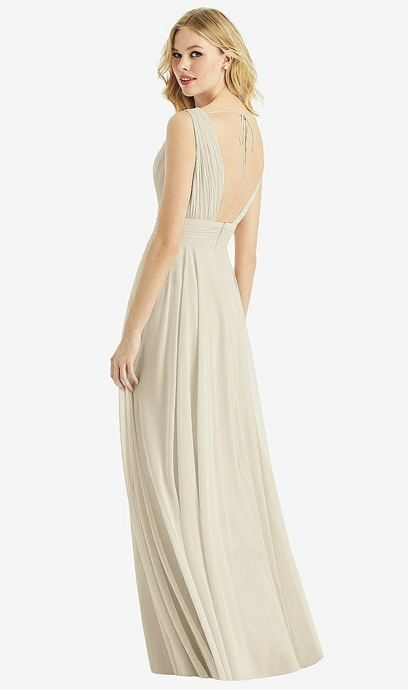 Back View - Champagne & Light Nude Bella Bridesmaids Dress BB109