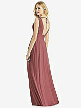 Rear View Thumbnail - English Rose & Light Nude Bella Bridesmaids Dress BB109