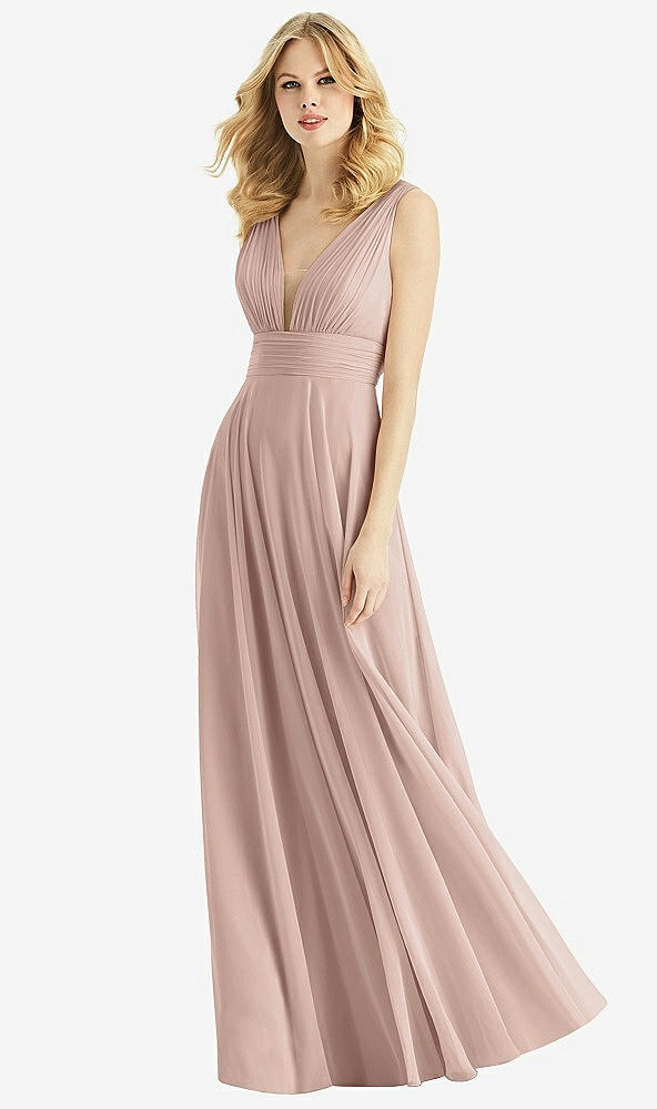 Front View - Neu Nude & Light Nude Bella Bridesmaids Dress BB109