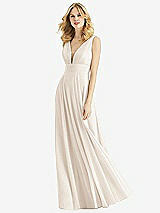 Front View Thumbnail - Oat & Light Nude Bella Bridesmaids Dress BB109