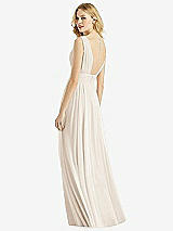 Rear View Thumbnail - Oat & Light Nude Bella Bridesmaids Dress BB109