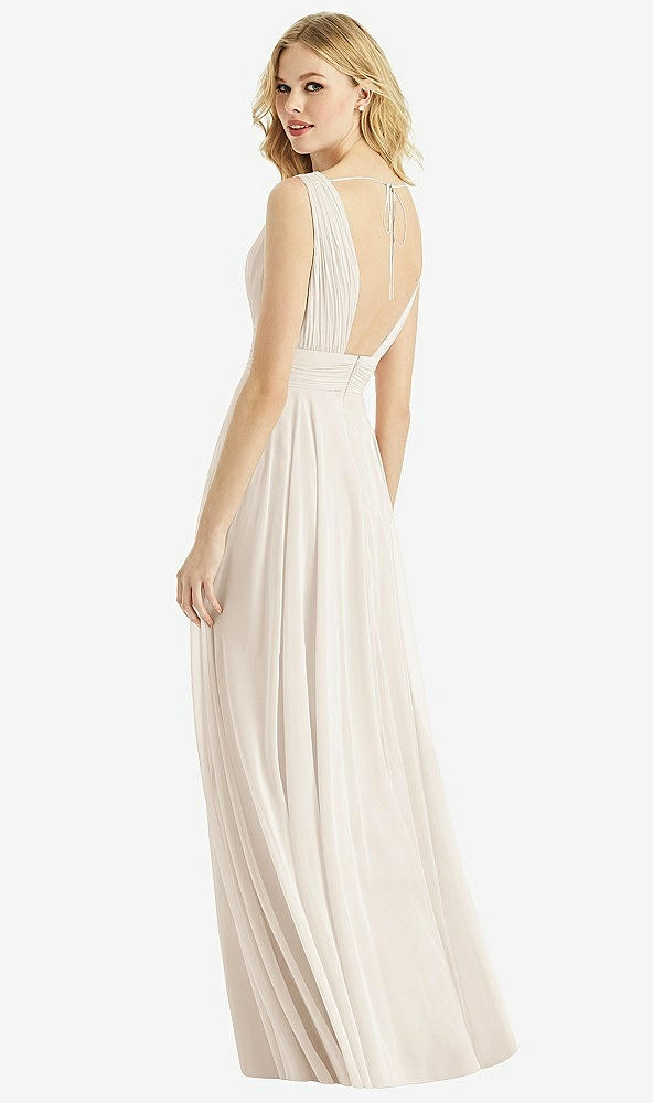 Back View - Oat & Light Nude Bella Bridesmaids Dress BB109