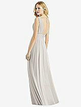 Rear View Thumbnail - Oyster & Light Nude Bella Bridesmaids Dress BB109