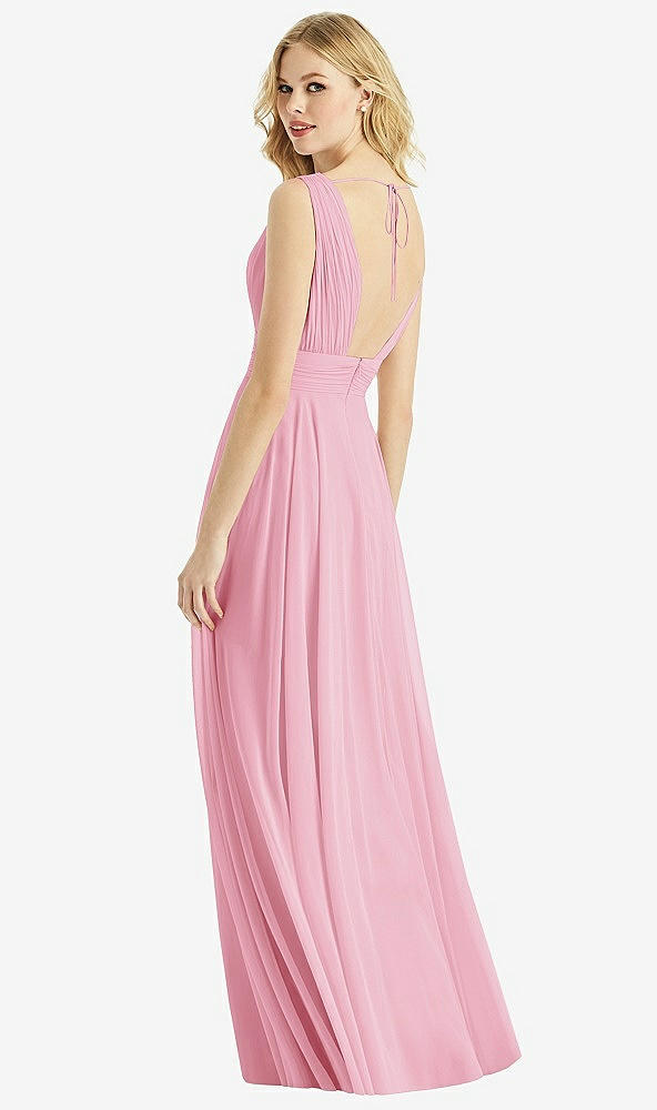 Back View - Peony Pink & Light Nude Bella Bridesmaids Dress BB109