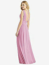 Rear View Thumbnail - Powder Pink & Light Nude Bella Bridesmaids Dress BB109