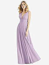 Front View Thumbnail - Pale Purple & Light Nude Bella Bridesmaids Dress BB109