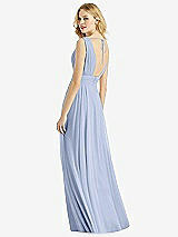 Rear View Thumbnail - Sky Blue & Light Nude Bella Bridesmaids Dress BB109