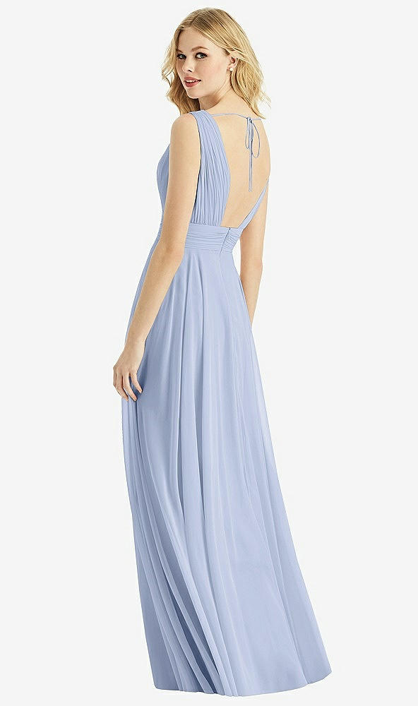 Back View - Sky Blue & Light Nude Bella Bridesmaids Dress BB109