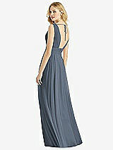 Rear View Thumbnail - Silverstone & Light Nude Bella Bridesmaids Dress BB109