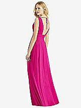 Rear View Thumbnail - Think Pink & Light Nude Bella Bridesmaids Dress BB109