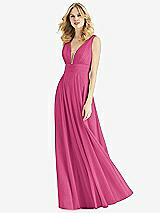 Front View Thumbnail - Tea Rose & Light Nude Bella Bridesmaids Dress BB109