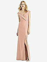 Front View Thumbnail - Pale Peach Bella Bridesmaids Dress BB112