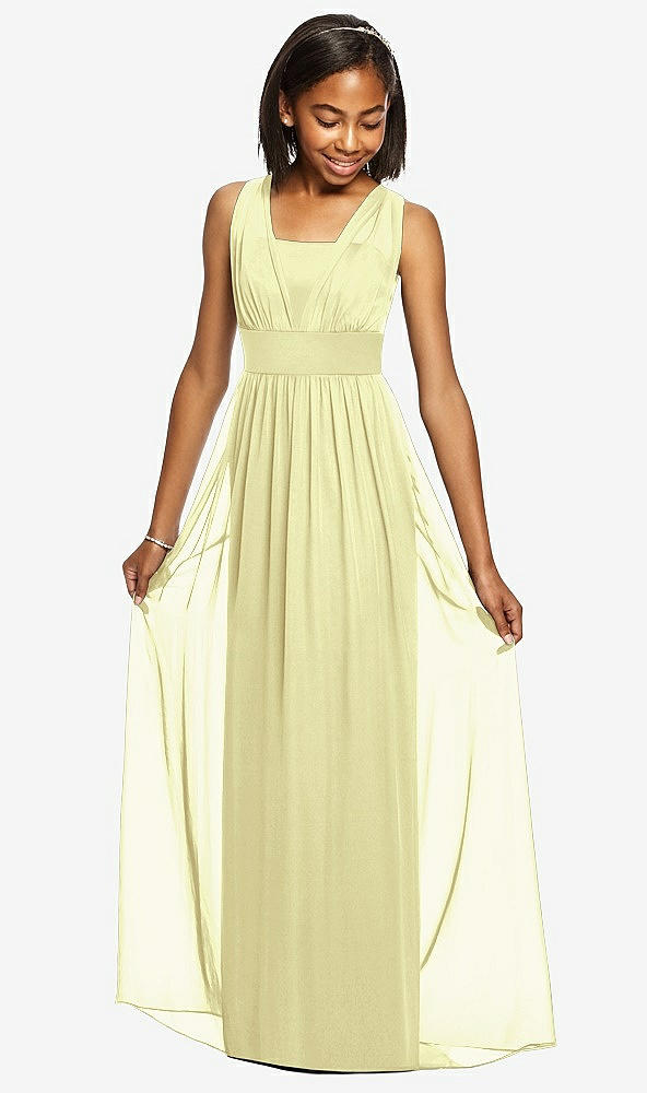 Front View - Butter Yellow Dessy Collection Junior Bridesmaid Dress JR543