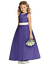 Front View Thumbnail - Grape & Blush Flower Girl Dress FL4060