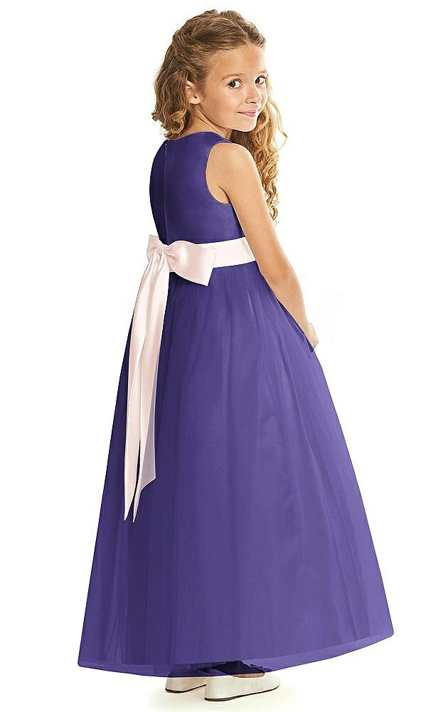 Back View - Grape & Blush Flower Girl Dress FL4060