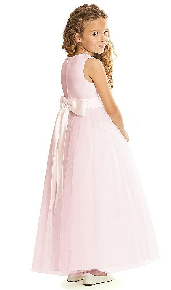 Back View - Ballet Pink & Blush Flower Girl Dress FL4060