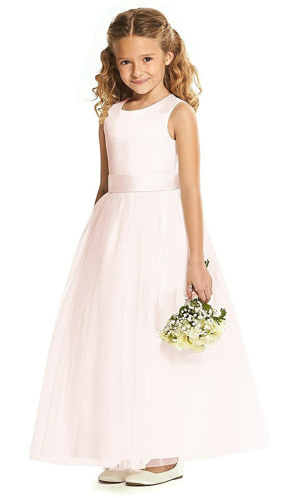 Front View - Blush & Blush Flower Girl Dress FL4060