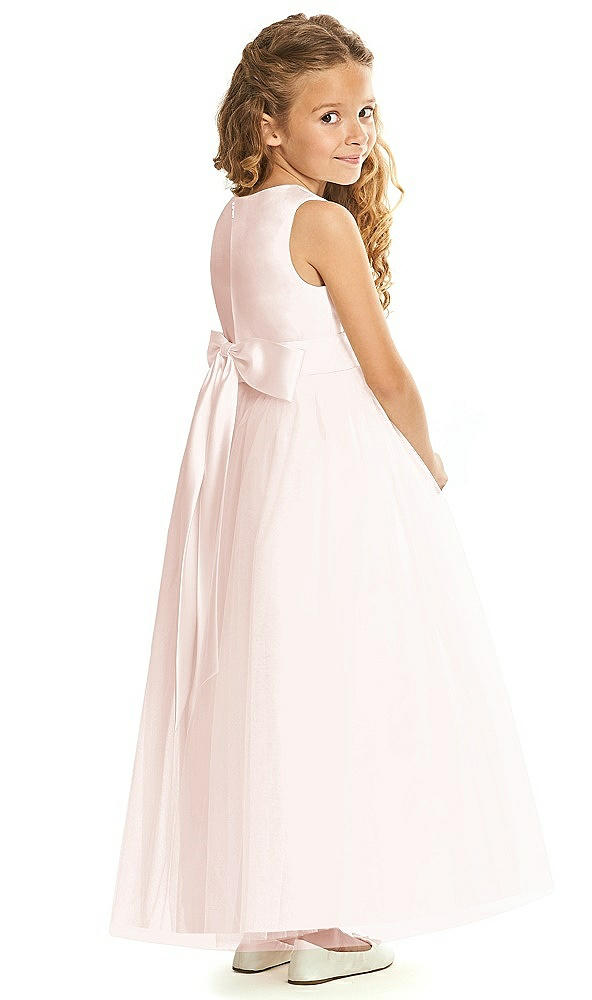 Back View - Blush & Blush Flower Girl Dress FL4060