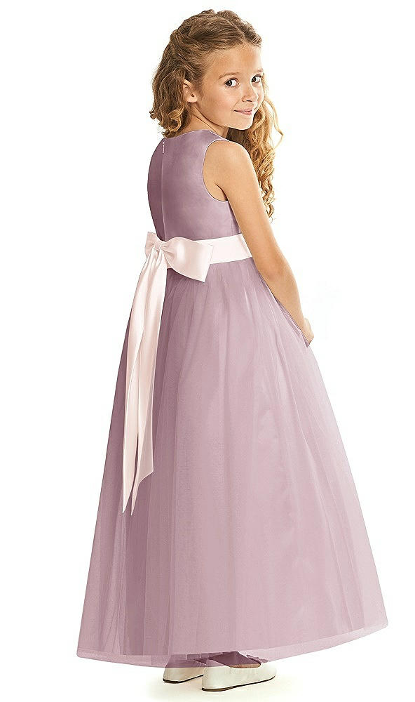 Back View - Dusty Rose & Blush Flower Girl Dress FL4060