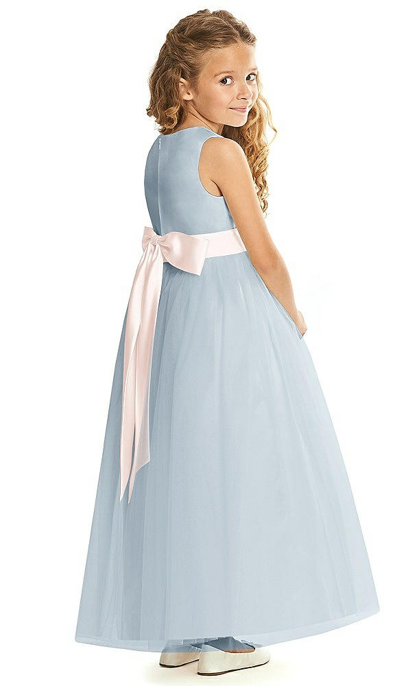 Back View - Mist & Blush Flower Girl Dress FL4060