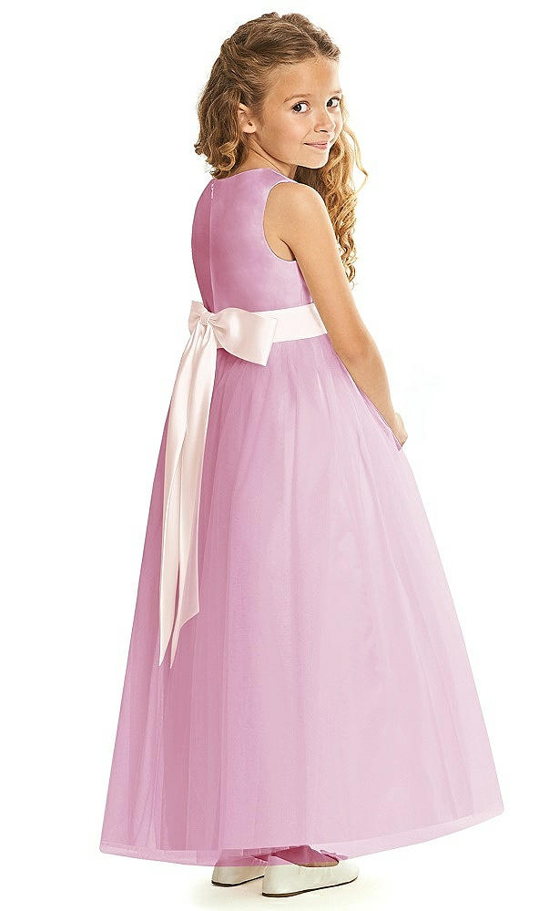 Back View - Powder Pink & Blush Flower Girl Dress FL4060