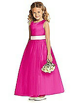 Front View Thumbnail - Think Pink & Blush Flower Girl Dress FL4060