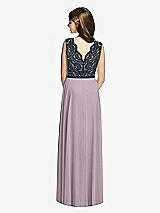 Rear View Thumbnail - Lilac Dusk & Midnight Navy Dessy Collection Junior Bridesmaid Dress JR542