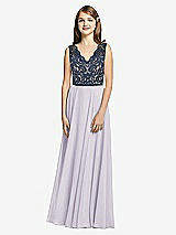 Front View Thumbnail - Moondance & Midnight Navy Dessy Collection Junior Bridesmaid Dress JR542