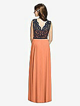 Rear View Thumbnail - Sweet Melon & Midnight Navy Dessy Collection Junior Bridesmaid Dress JR542