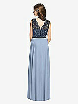 Rear View Thumbnail - Cloudy & Midnight Navy Dessy Collection Junior Bridesmaid Dress JR542