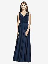 Front View Thumbnail - Midnight Navy & Midnight Navy Dessy Collection Junior Bridesmaid Dress JR542