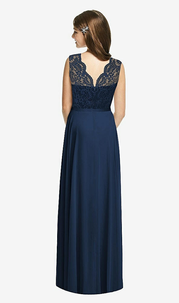 Back View - Midnight Navy & Midnight Navy Dessy Collection Junior Bridesmaid Dress JR542