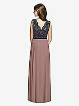 Rear View Thumbnail - Sienna & Midnight Navy Dessy Collection Junior Bridesmaid Dress JR542