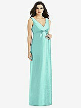 Front View Thumbnail - Coastal Sleeveless Satin Twill Maternity Dress