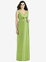 Front View Thumbnail - Mojito Sleeveless Satin Twill Maternity Dress