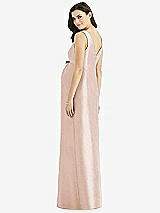 Rear View Thumbnail - Cameo Sleeveless Satin Twill Maternity Dress