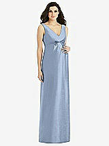 Front View Thumbnail - Cloudy Sleeveless Satin Twill Maternity Dress