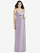 Front View Thumbnail - Lilac Haze Sleeveless Satin Twill Maternity Dress