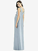 Rear View Thumbnail - Mist Sleeveless Satin Twill Maternity Dress