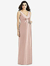 Front View Thumbnail - Toasted Sugar Sleeveless Satin Twill Maternity Dress