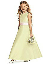 Front View Thumbnail - Butter Yellow & Blush Flower Girl Dress FL4062